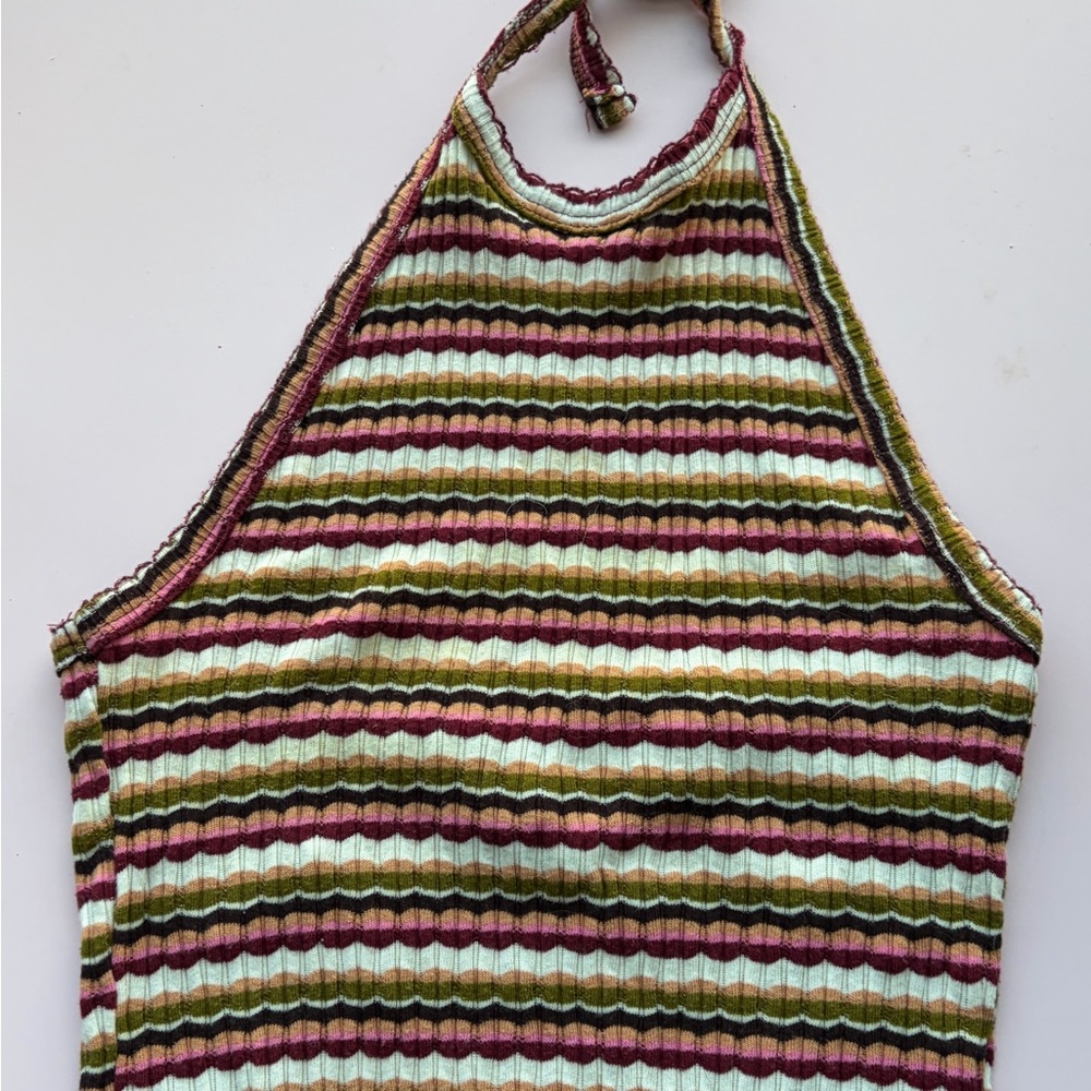 American Eagle Outfitters Multicolor Striped Halter Top